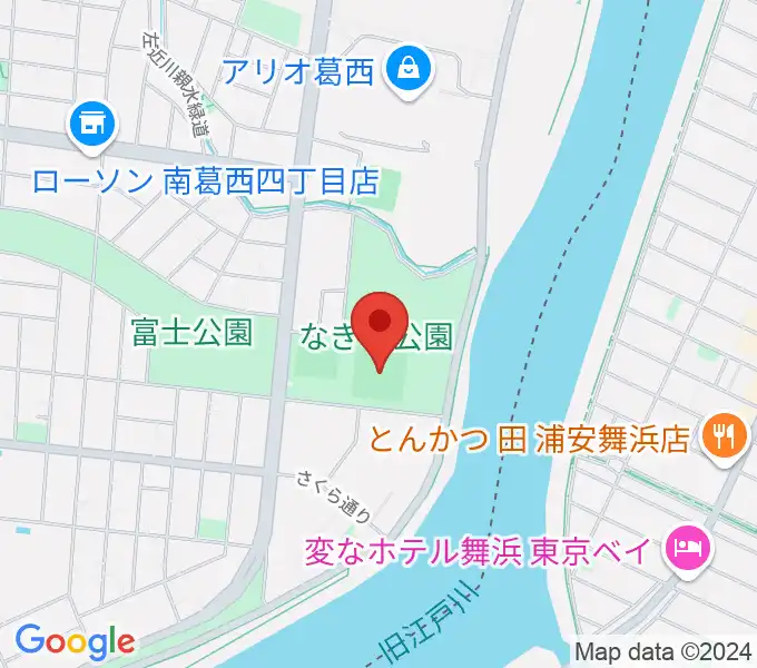 なぎさ公園少年野球場広場の地図