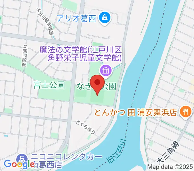 なぎさ公園少年野球場広場の地図