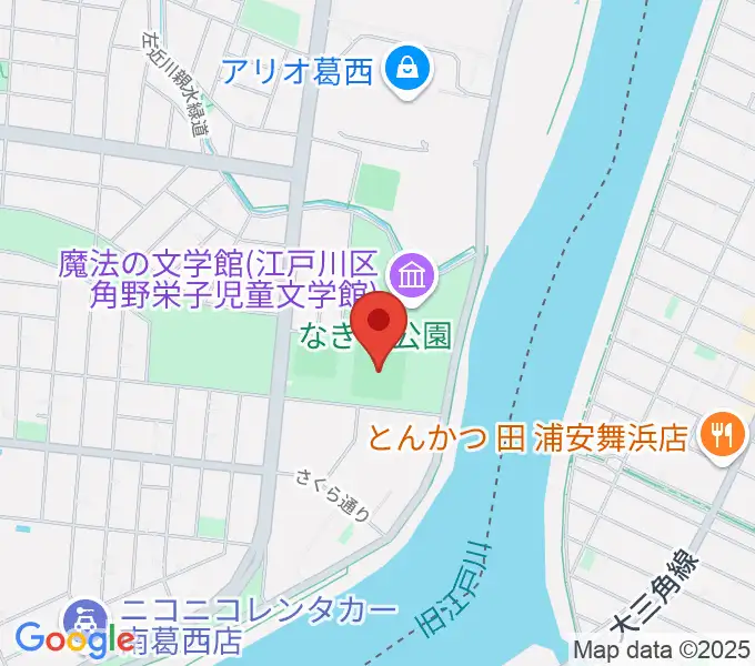 なぎさ公園少年野球場広場の地図