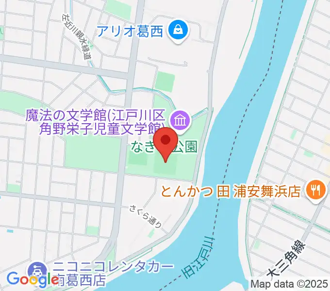 なぎさ公園少年野球場広場の地図