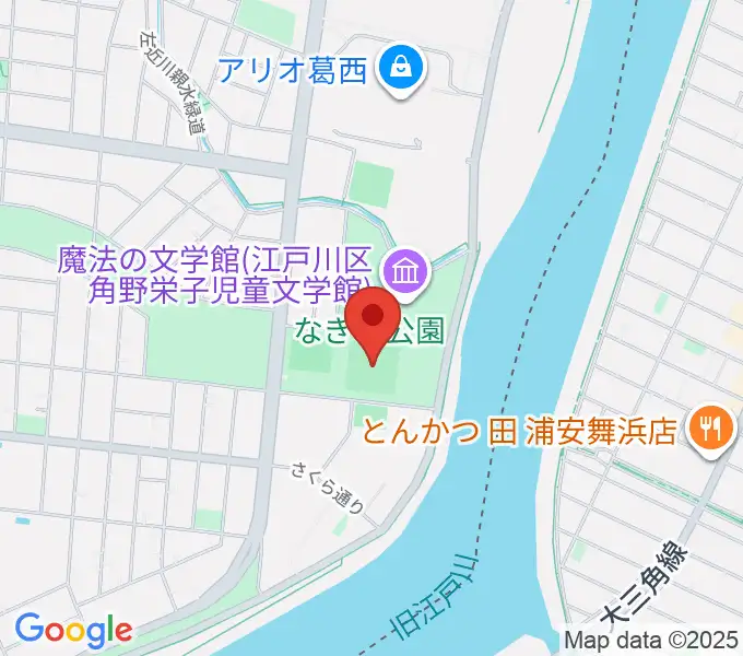 なぎさ公園少年野球場広場の地図