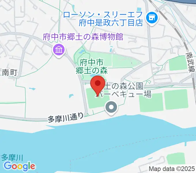 郷土の森第一野球場の地図