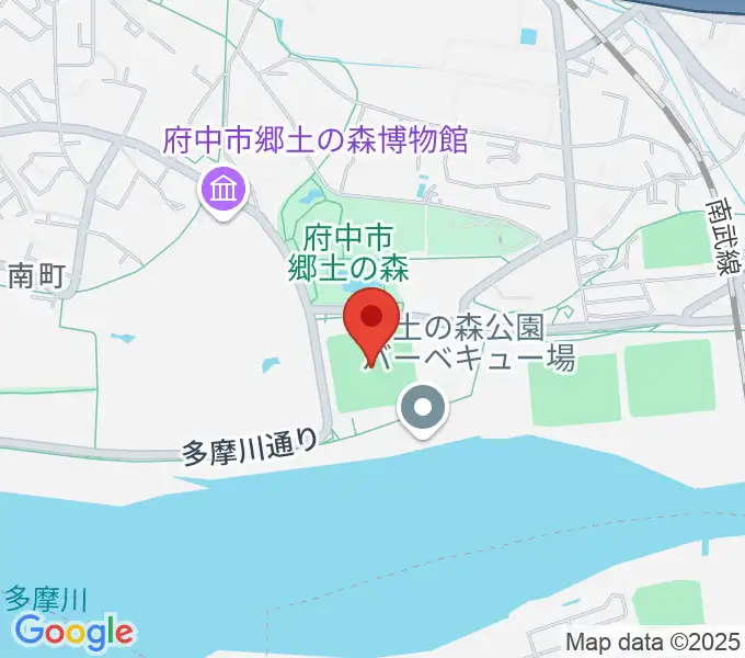 郷土の森第一野球場の地図