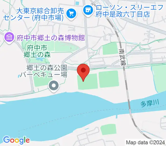 郷土の森サッカー場の地図