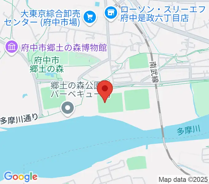 郷土の森サッカー場の地図