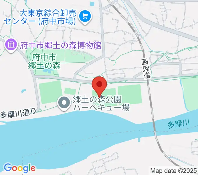 郷土の森サッカー場の地図