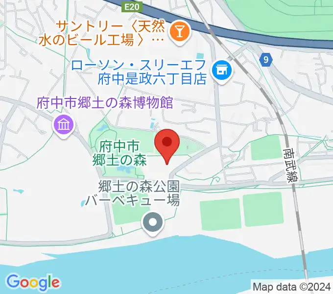 郷土の森総合体育館の地図