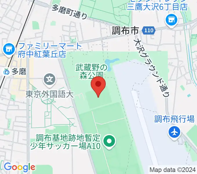 府中朝日フットボールパークの地図