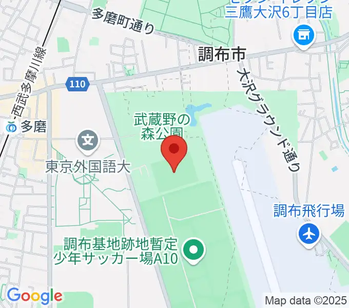 府中朝日フットボールパークの地図