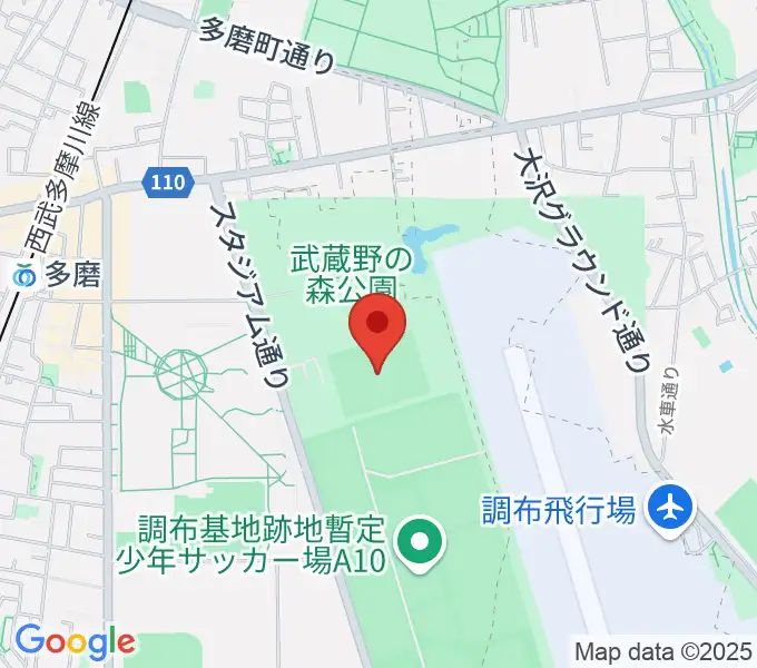 府中朝日フットボールパークの地図