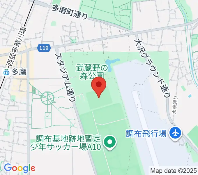 府中朝日フットボールパークの地図