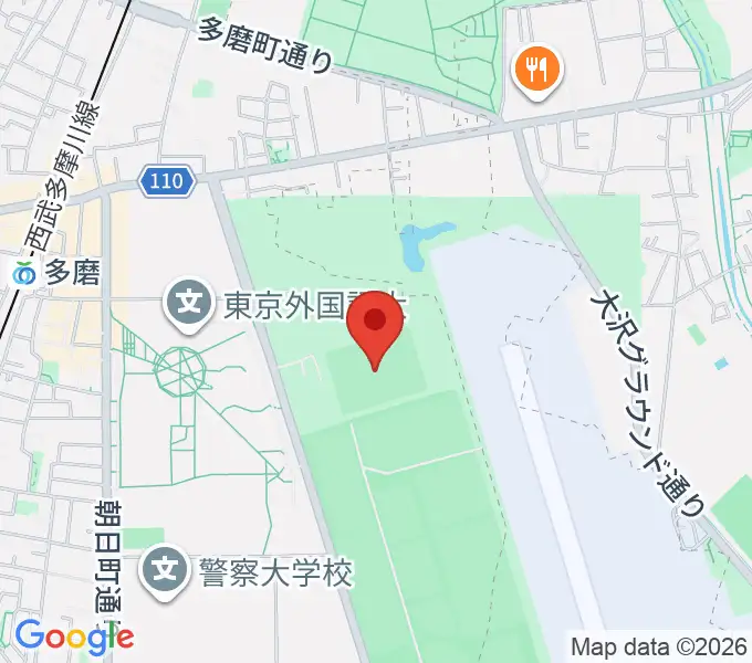 府中朝日フットボールパークの地図