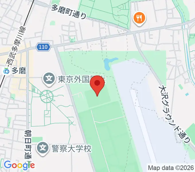府中朝日フットボールパークの地図