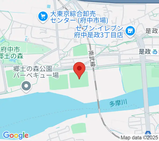 郷土の森第二野球場の地図