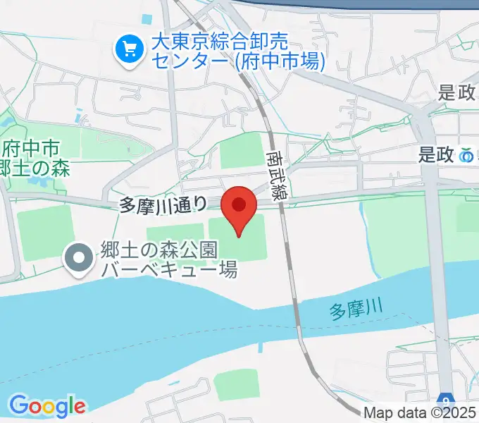 郷土の森第二野球場の地図