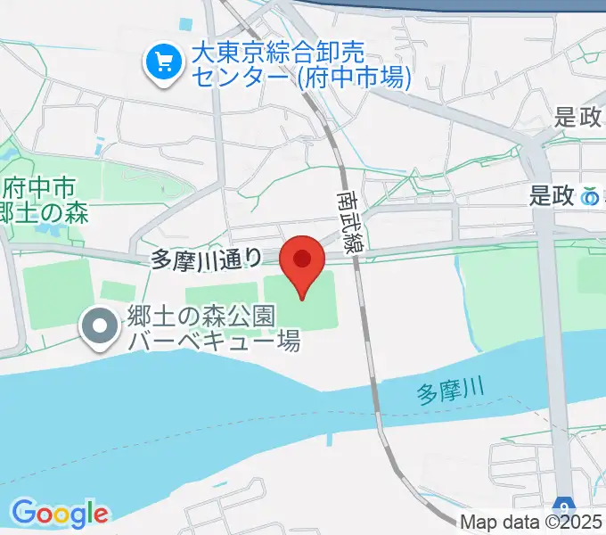 郷土の森第二野球場の地図