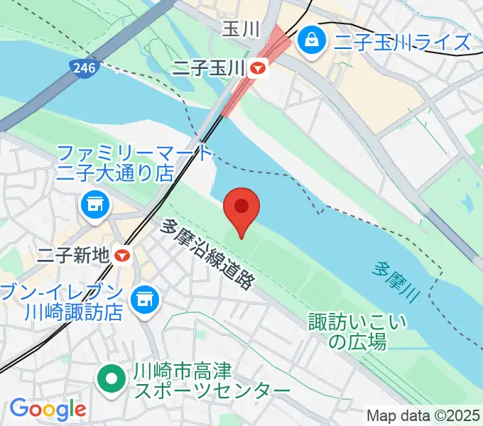 瀬田少年野球場の地図