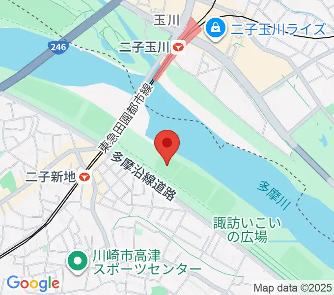 瀬田少年野球場の地図