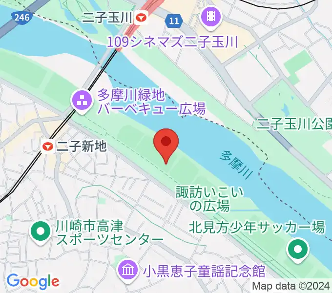 諏訪球場の地図