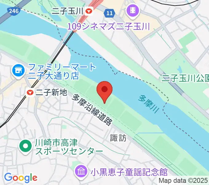 諏訪球場の地図