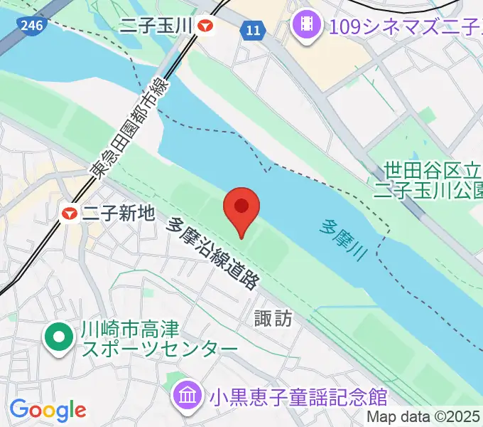諏訪球場の地図