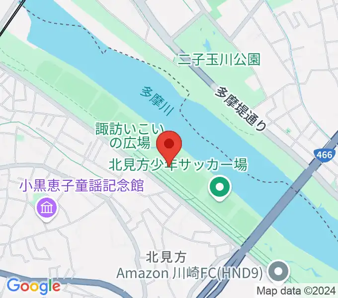 北見方野球場の地図