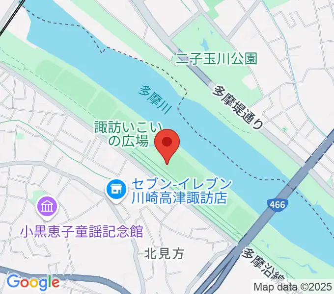 北見方野球場の地図