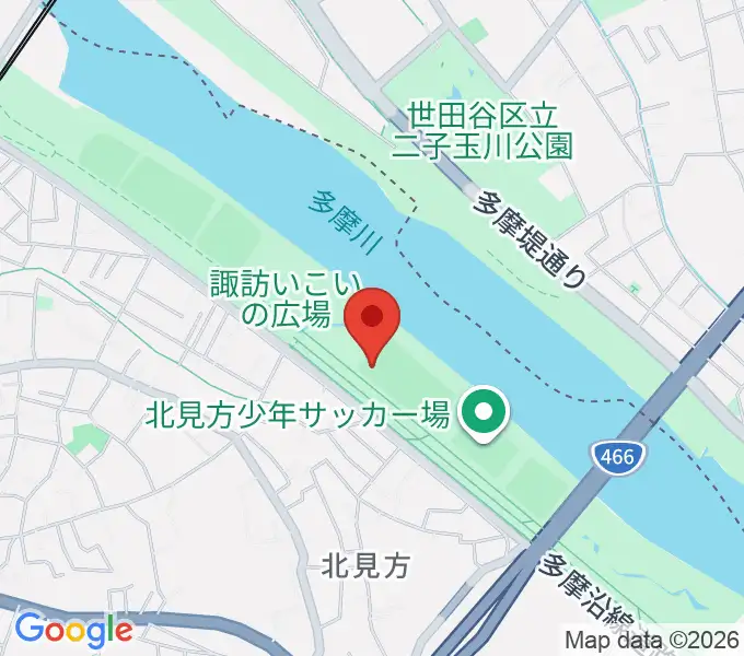 北見方野球場の地図
