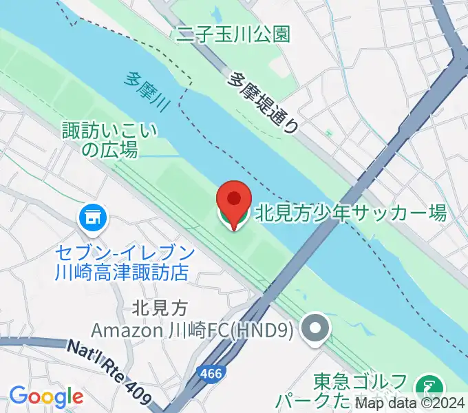 北見方少年サッカー場の地図