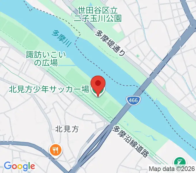 北見方少年サッカー場の地図
