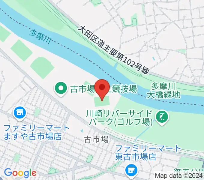 古市場サッカー場の地図