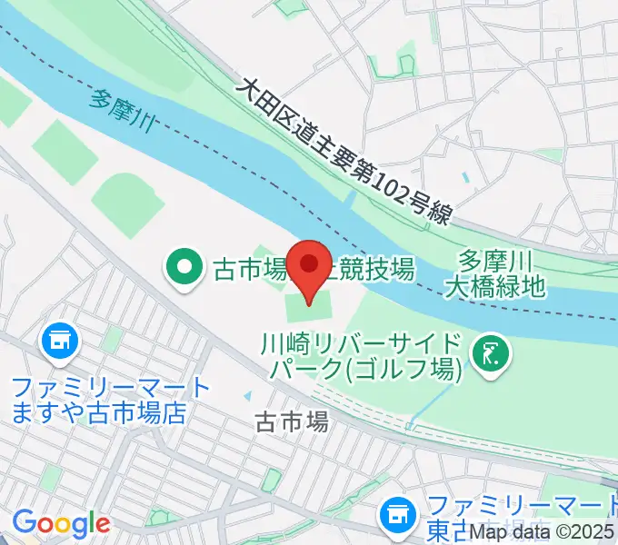 古市場サッカー場の地図