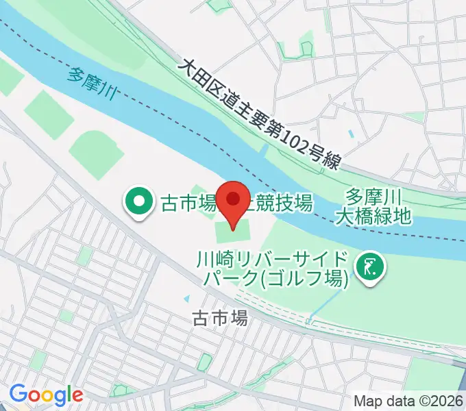 古市場サッカー場の地図