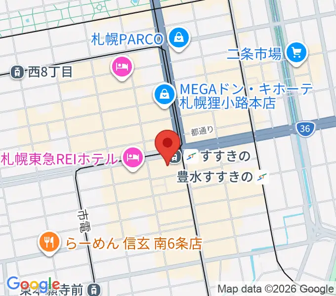 TOHOシネマズすすきのの地図