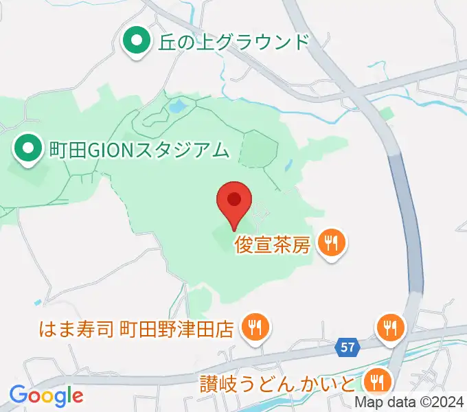 上の原グラウンドの地図