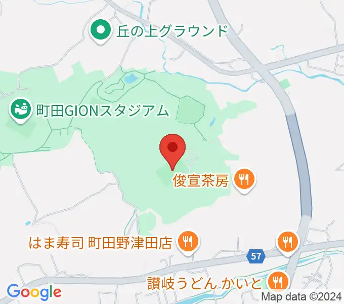 上の原グラウンドの地図