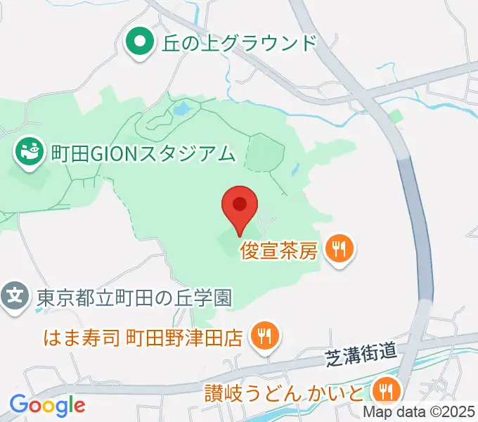 上の原グラウンドの地図