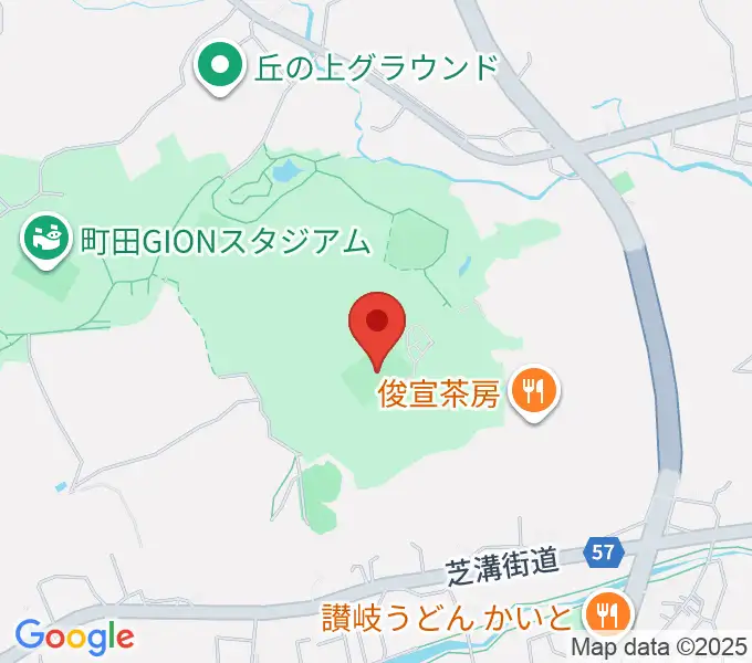 上の原グラウンドの地図