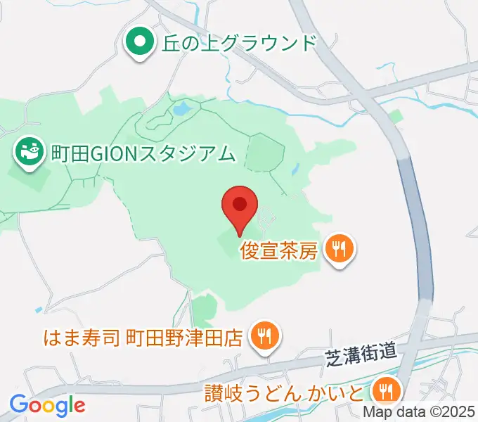 上の原グラウンドの地図