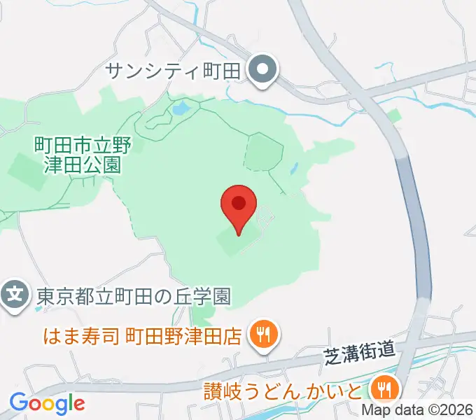 上の原グラウンドの地図