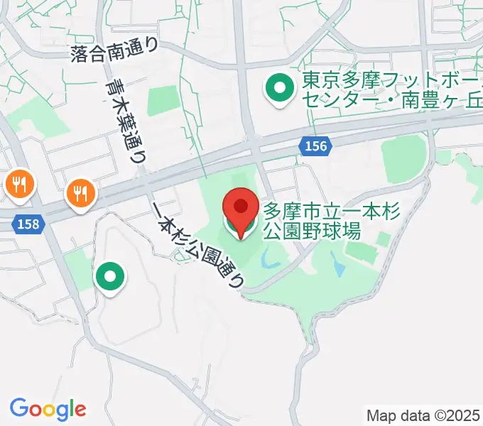 新日本物流スタジアム多摩の地図