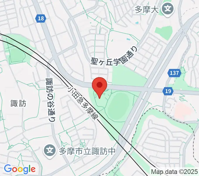 多摩市立武道館の地図