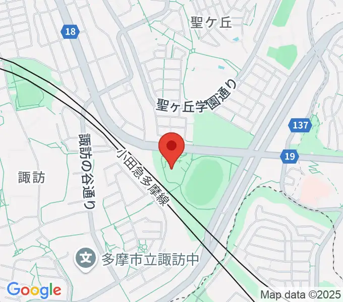 多摩市立武道館の地図