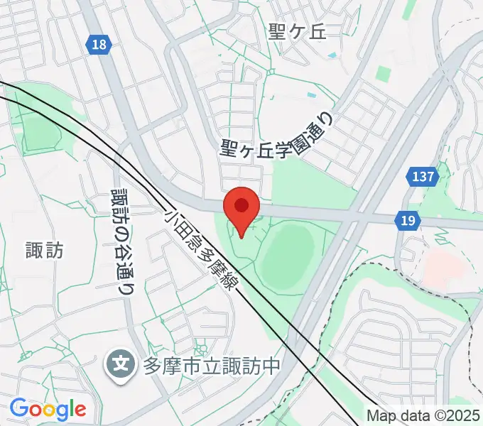 多摩市立武道館の地図