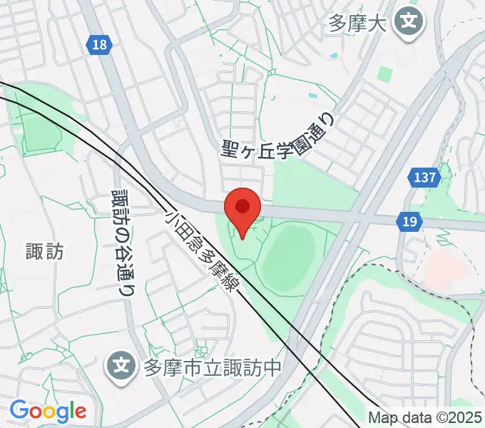 多摩市立武道館の地図