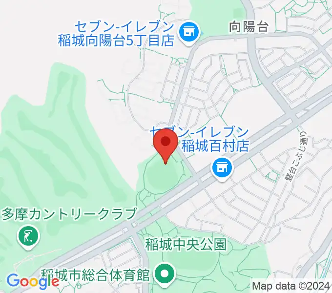 稲城中央公園野球場の地図