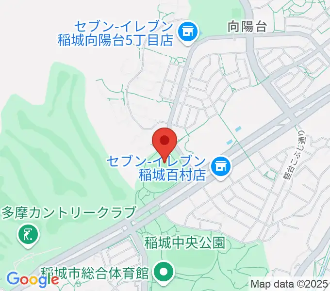 稲城中央公園野球場の地図