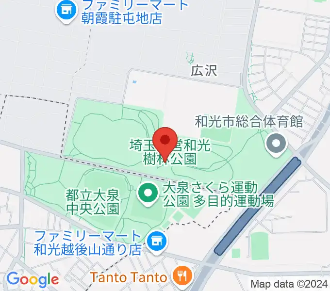 和光市総合体育館の地図