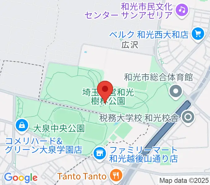 和光市総合体育館の地図