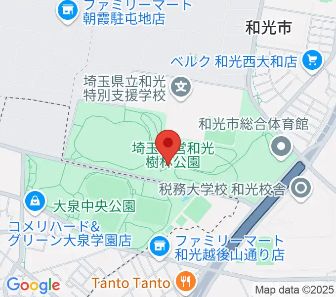 和光市総合体育館の地図